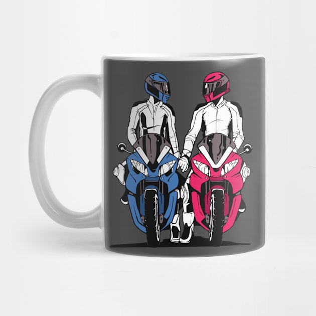 valentines day motorcycle by Planet of Tees